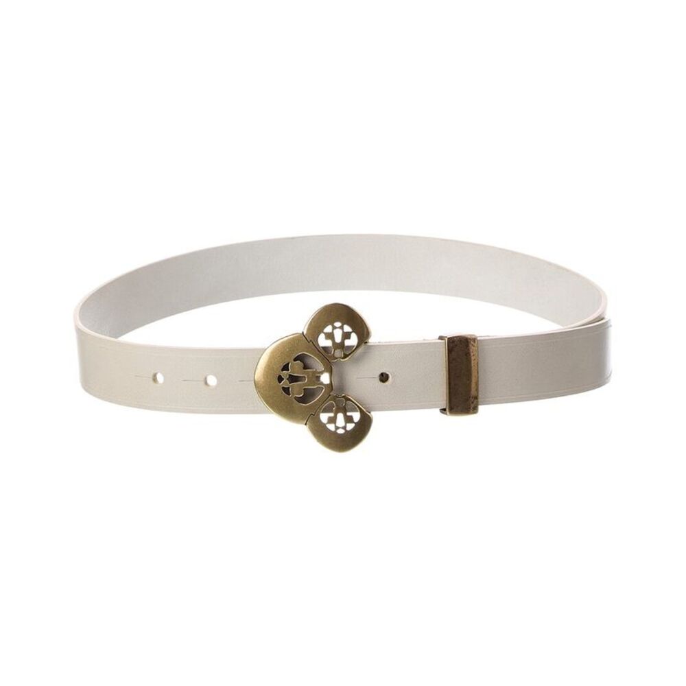 Isabel Marant Louama Leather Belt, White